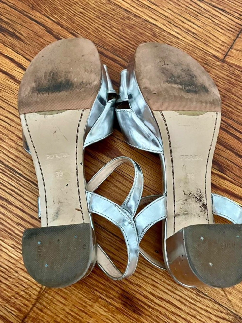 Y2K silver platform sandals by Prada - Picture 7 of 8